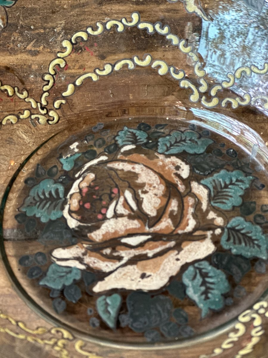 Enameled Glass Tray. Catalan. 1920. Signed-photo-3