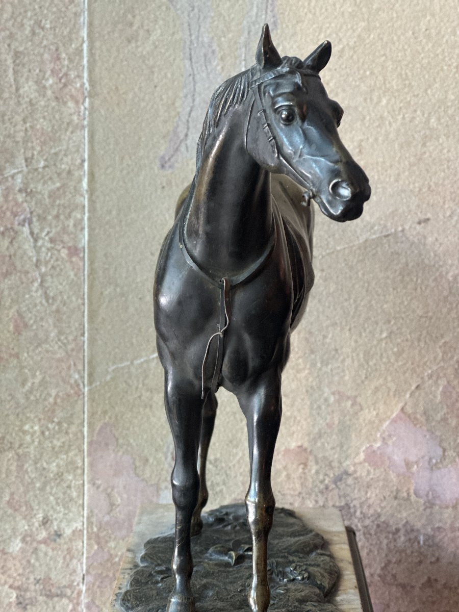 Bronze And Siena Marble Clock. 1820-photo-4