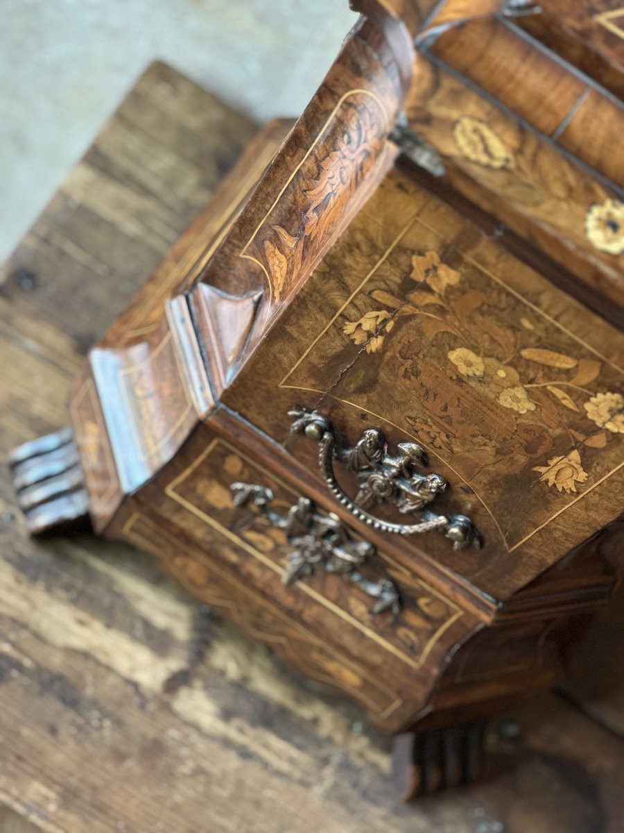 Champagne Bucket In Dutch Marquetry. 18th Century.-photo-3