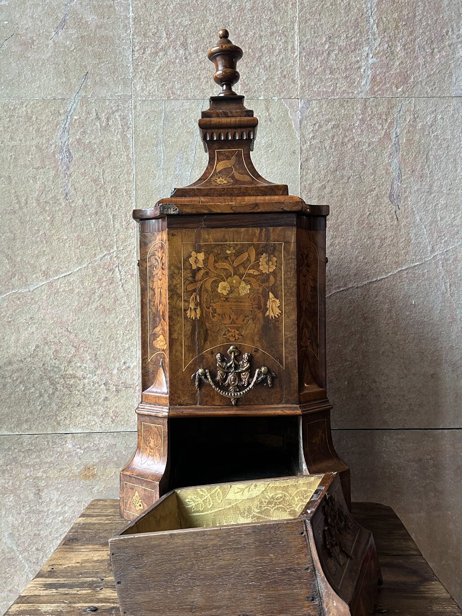 Champagne Bucket In Dutch Marquetry. 18th Century.-photo-1