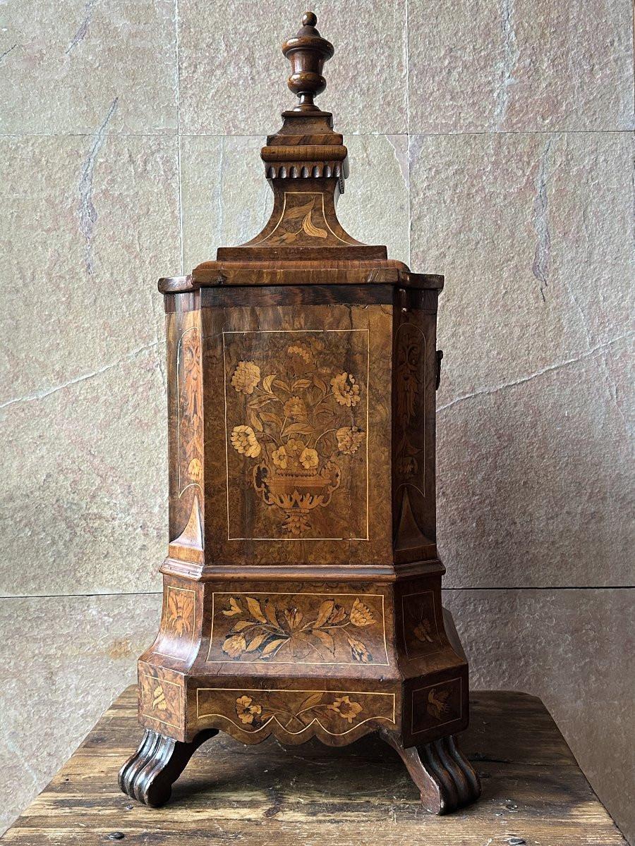 Champagne Bucket In Dutch Marquetry. 18th Century.-photo-3