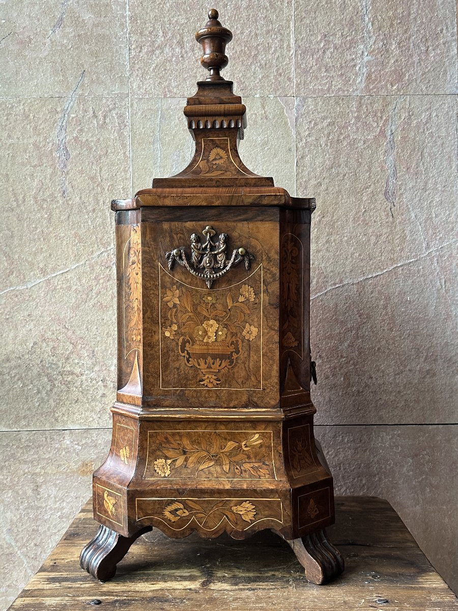 Champagne Bucket In Dutch Marquetry. 18th Century.-photo-5