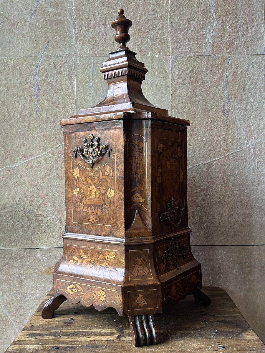 Champagne Bucket In Dutch Marquetry. 18th Century.-photo-6