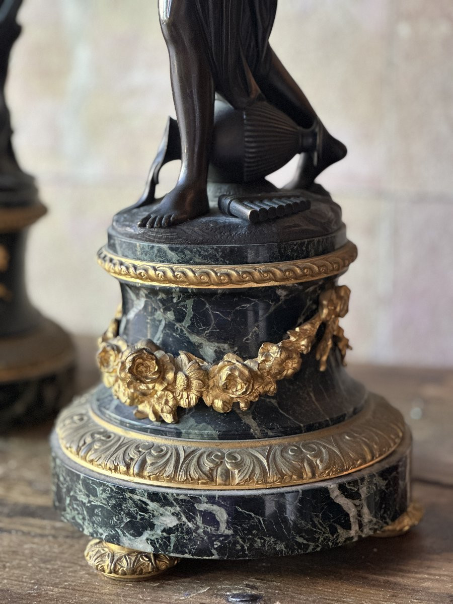 Pair Of Bronze And Gilt Bronze Candlesticks. Napoleon III.-photo-4