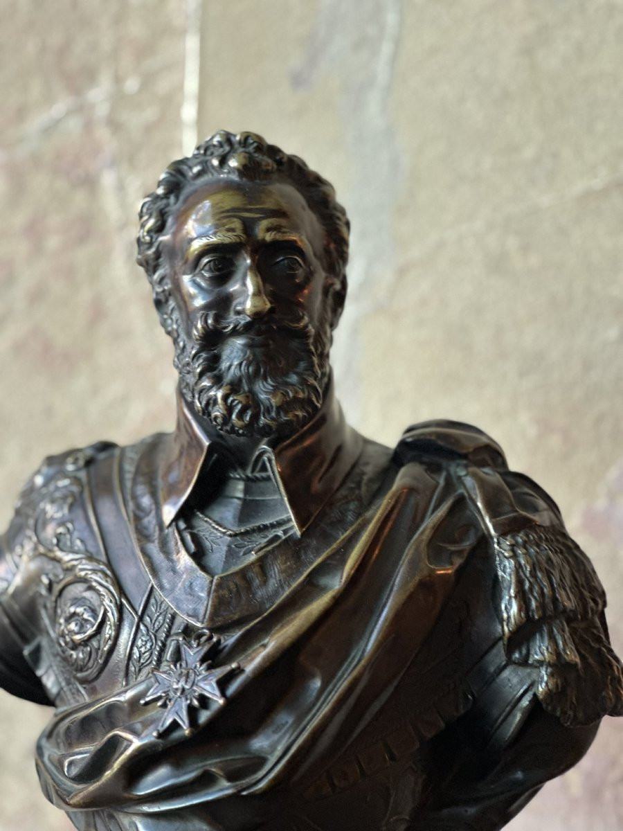 Bronze représentant Henri IV, datant du début du XIXe siècle.-photo-3