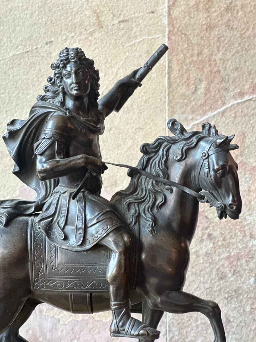 Paire de bronzes Henri IV et Louis XIV-photo-4