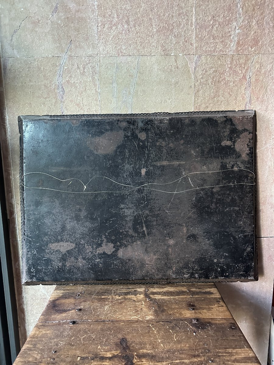 18th-century Painted Tin Tray-photo-2