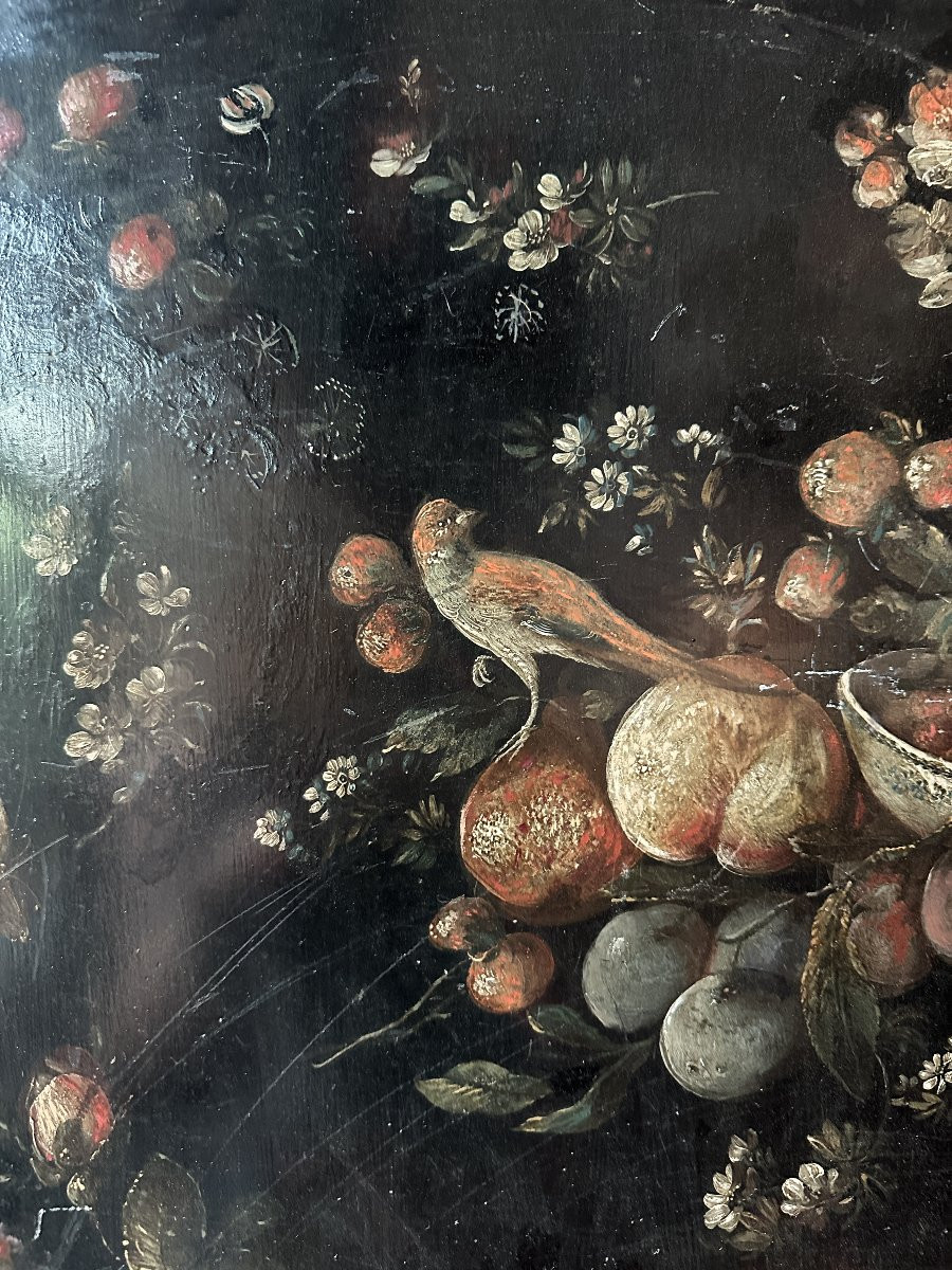 18th-century Painted Tin Tray-photo-3