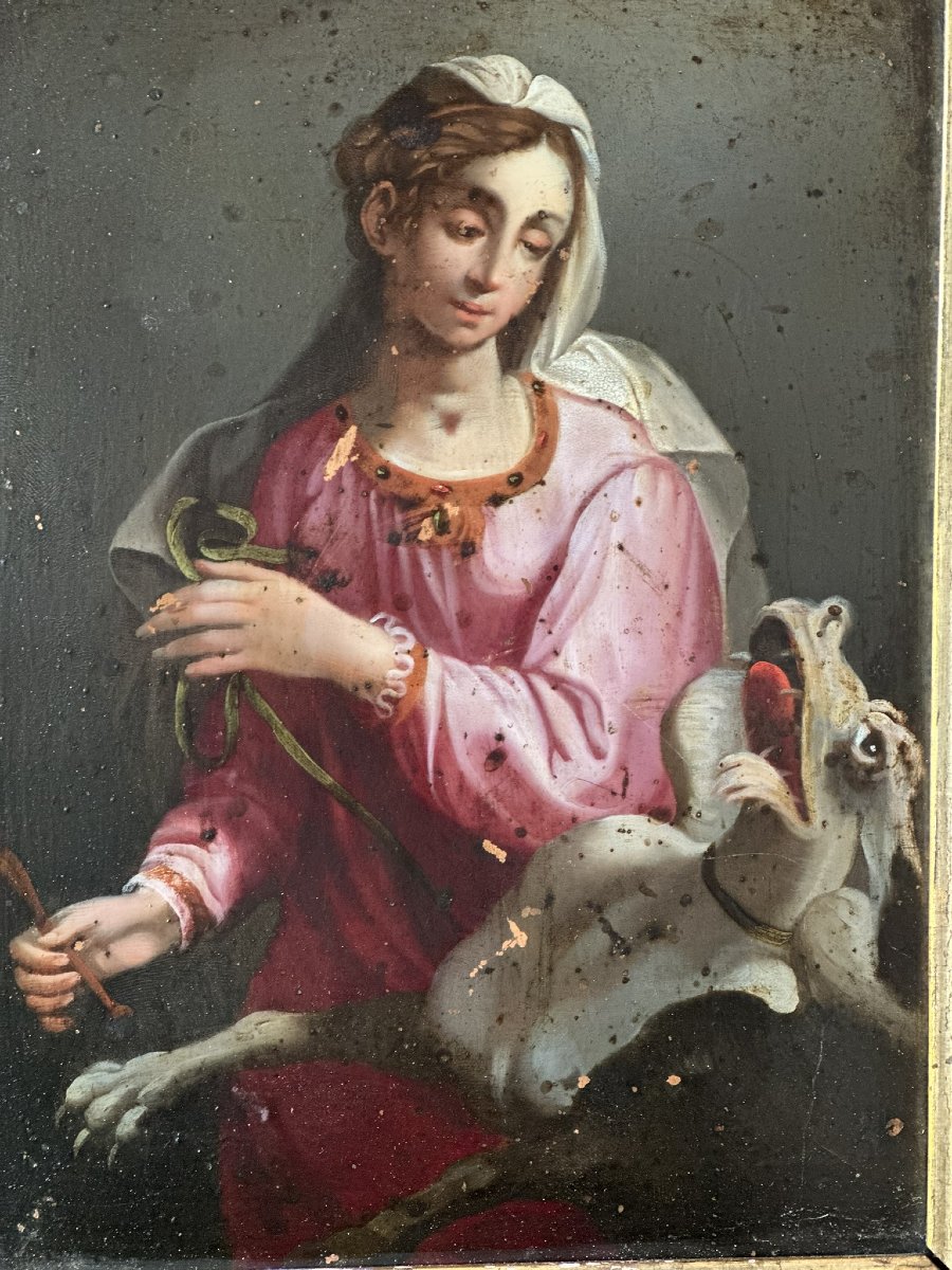 Oil On Copper, 18th Century-photo-2