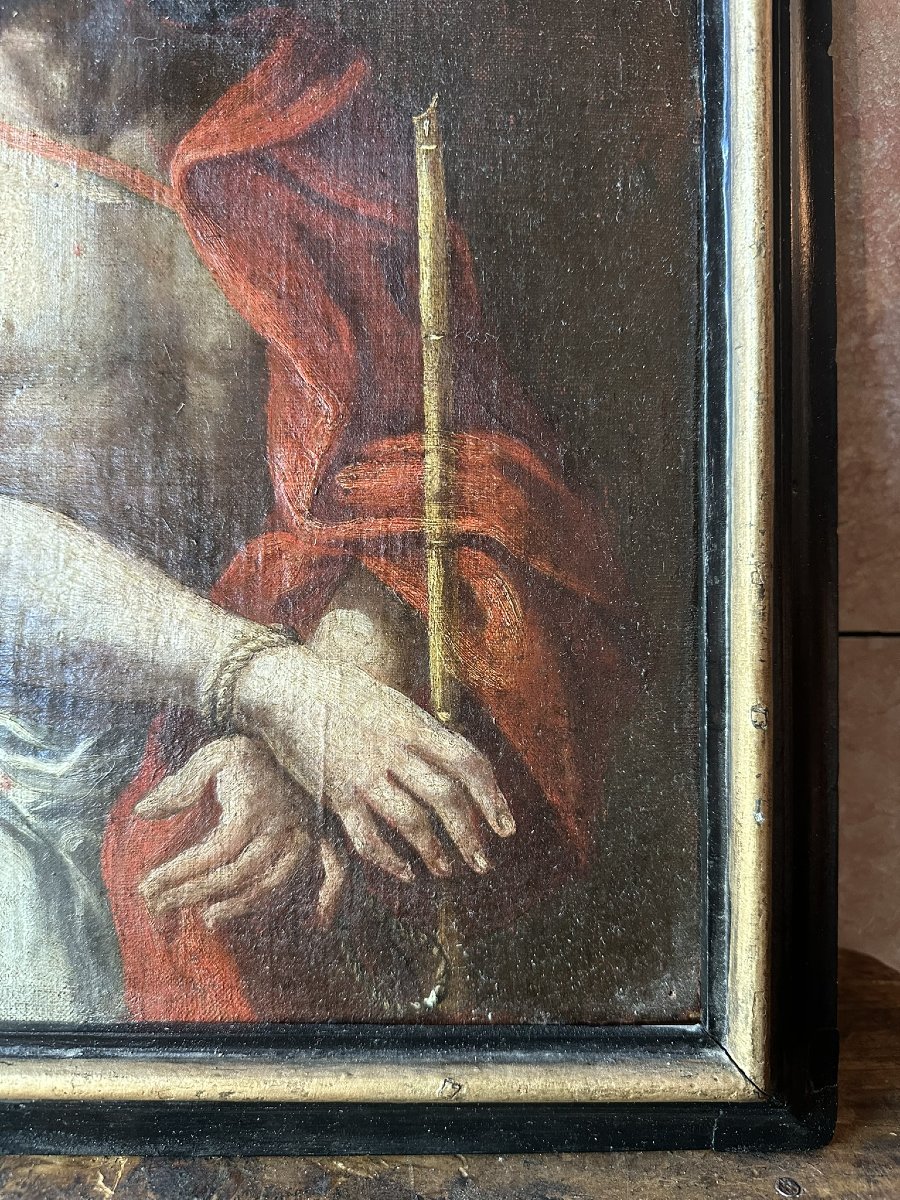 Oil On Canvas Mounted On Panel. 17th–18th Century-photo-3