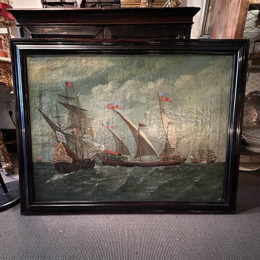 Seascape. Oil On Canvas. 18th Century
