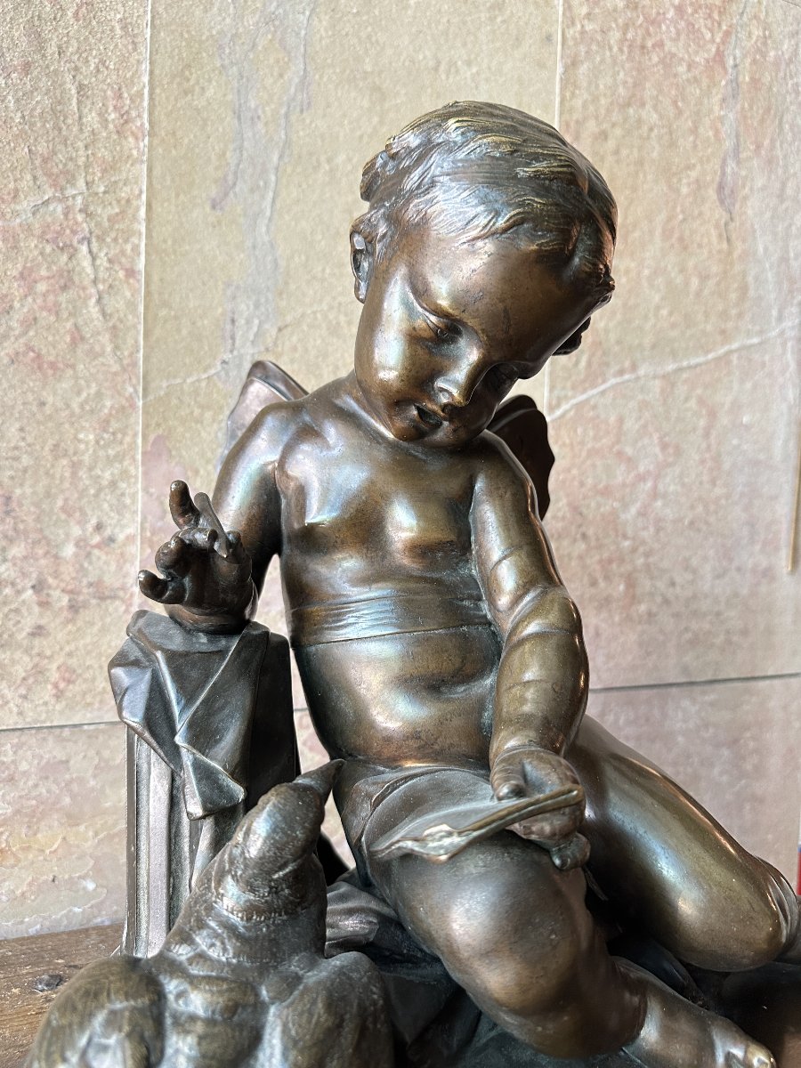 Enfant en bronze. France, XIXe siècle. Époque Napoléon III-photo-2