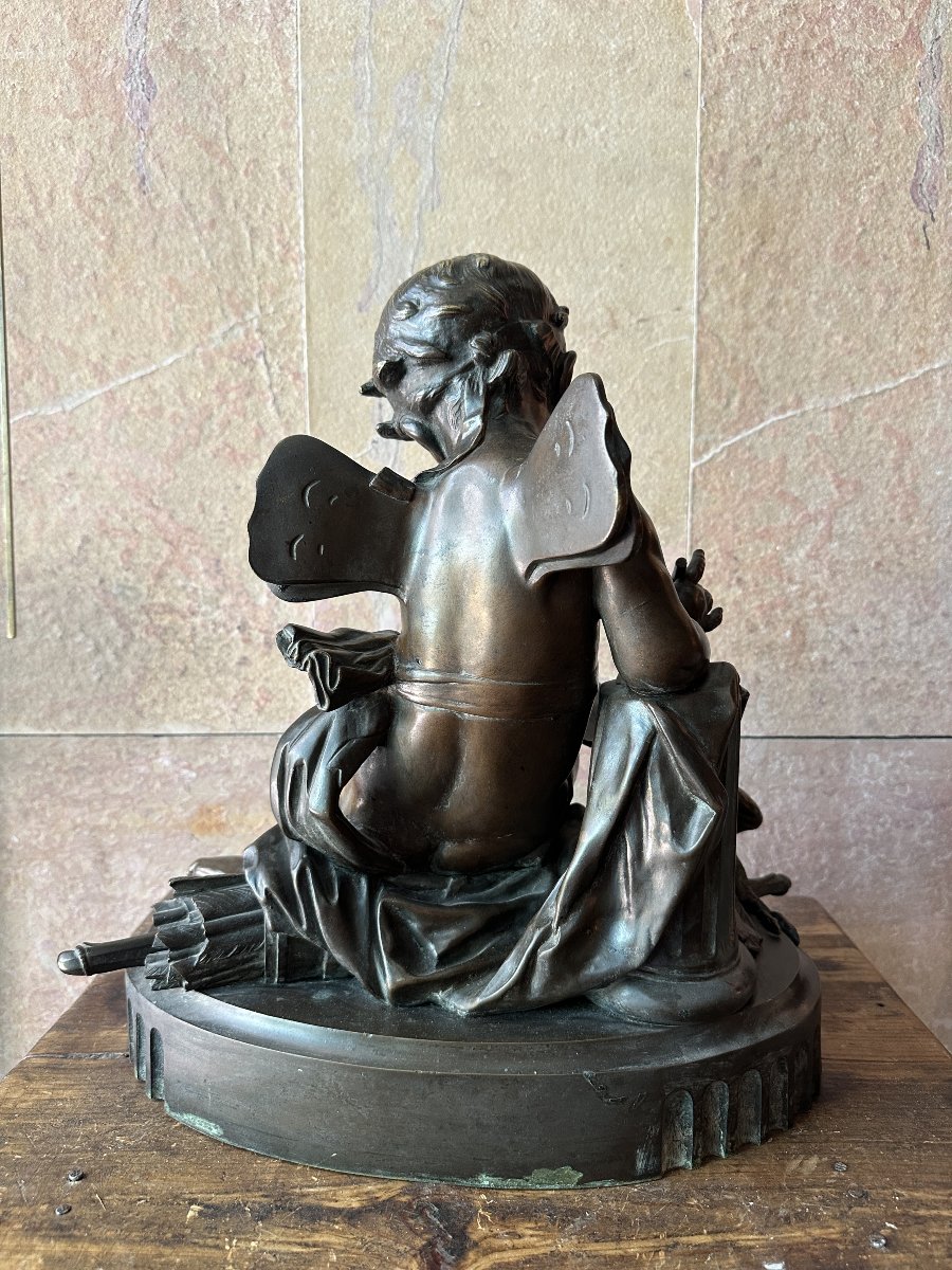 Enfant en bronze. France, XIXe siècle. Époque Napoléon III-photo-2
