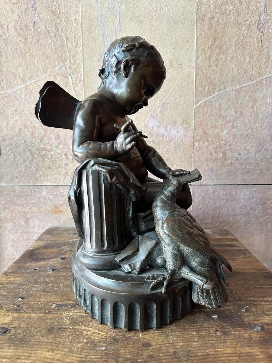 Enfant en bronze. France, XIXe siècle. Époque Napoléon III-photo-3