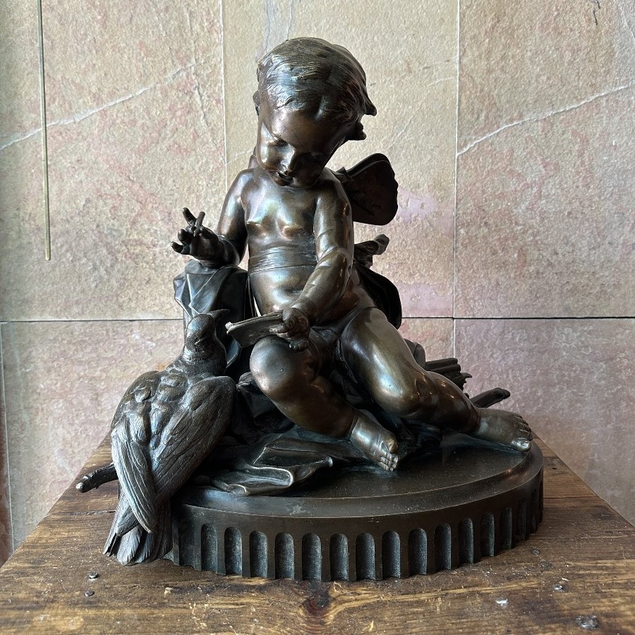 Enfant en bronze. France, XIXe siècle. Époque Napoléon III