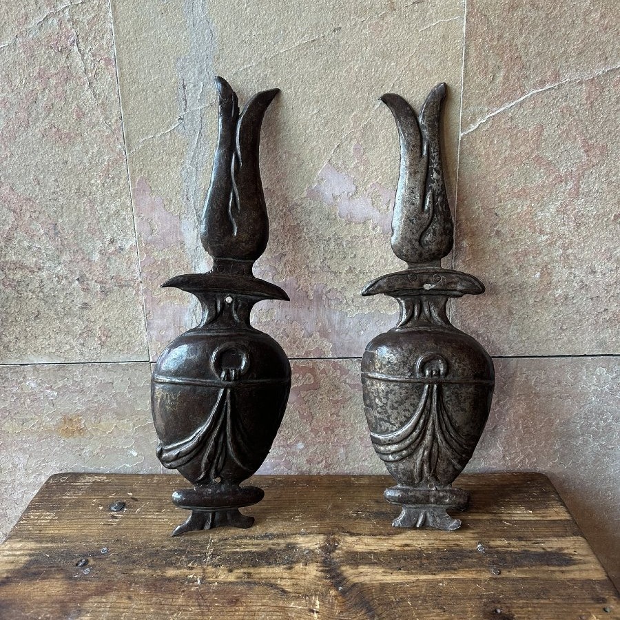 Pair Of Antique 16th-century Crown Ornaments