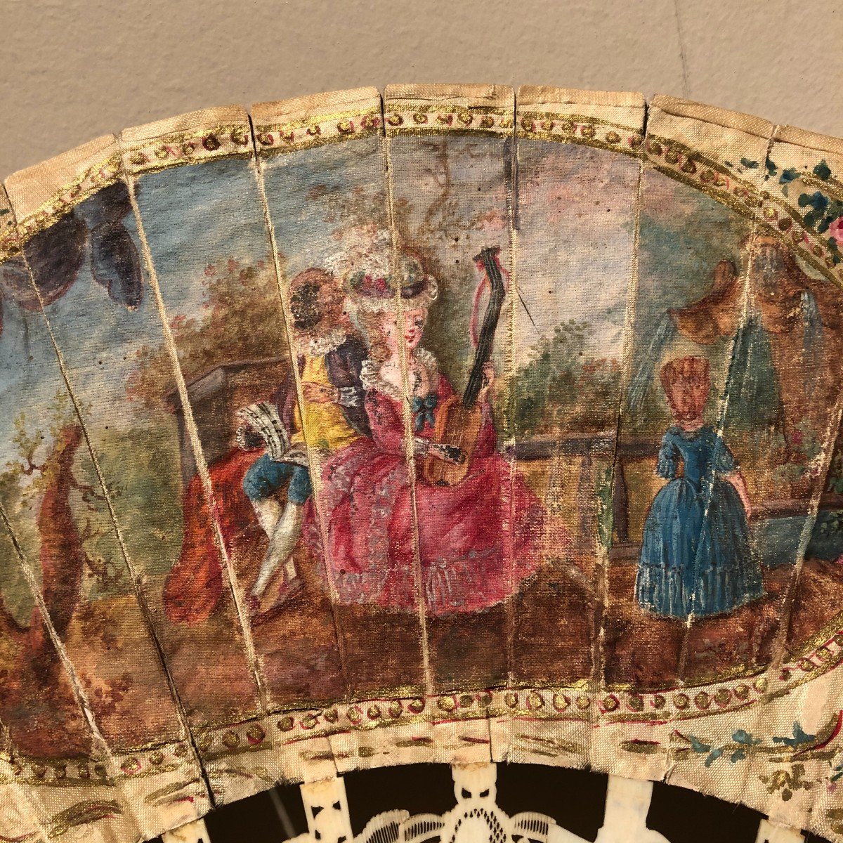 18th Century Hand Painted French Fan-photo-5
