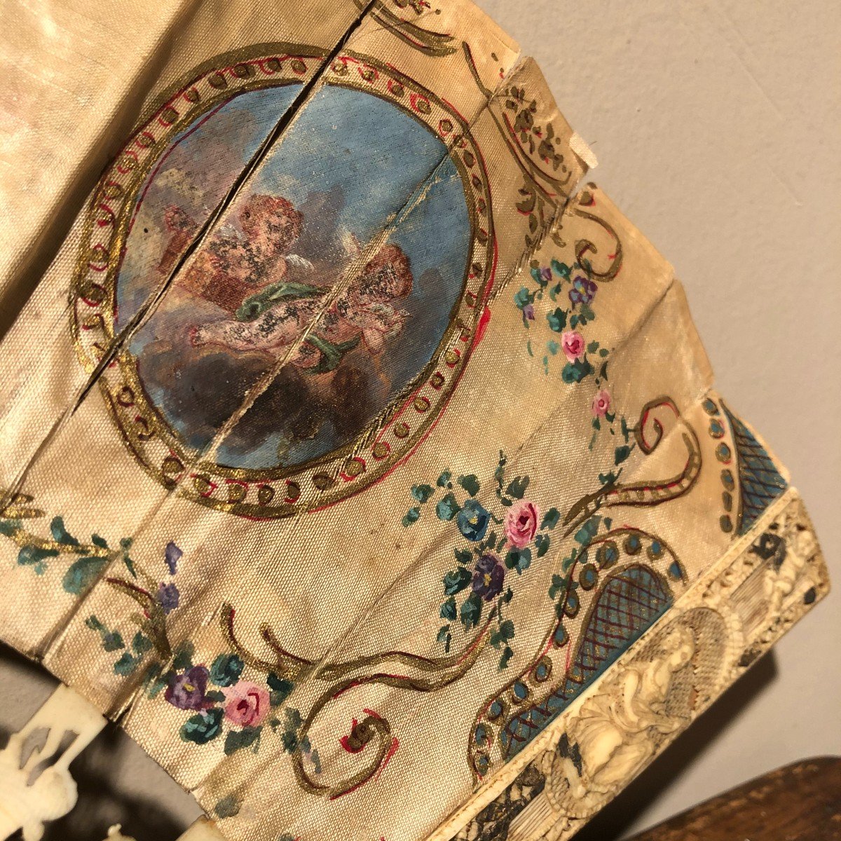 18th Century Hand Painted French Fan-photo-7