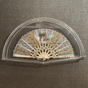 Beautiful Hand Painted Fan From The 19th Century