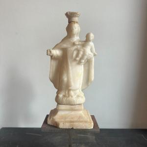 Alabaster Virgin. Eighteenth Century