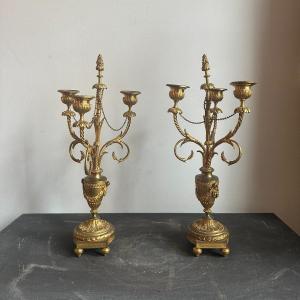 Paire de chandeliers Napoléon III. France
