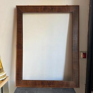 19th Century Wooden Frame In Walnut And Citronella
