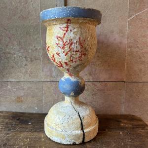 18th-century Polychrome Wooden Base