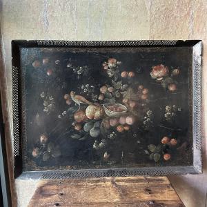 18th-century Painted Tin Tray