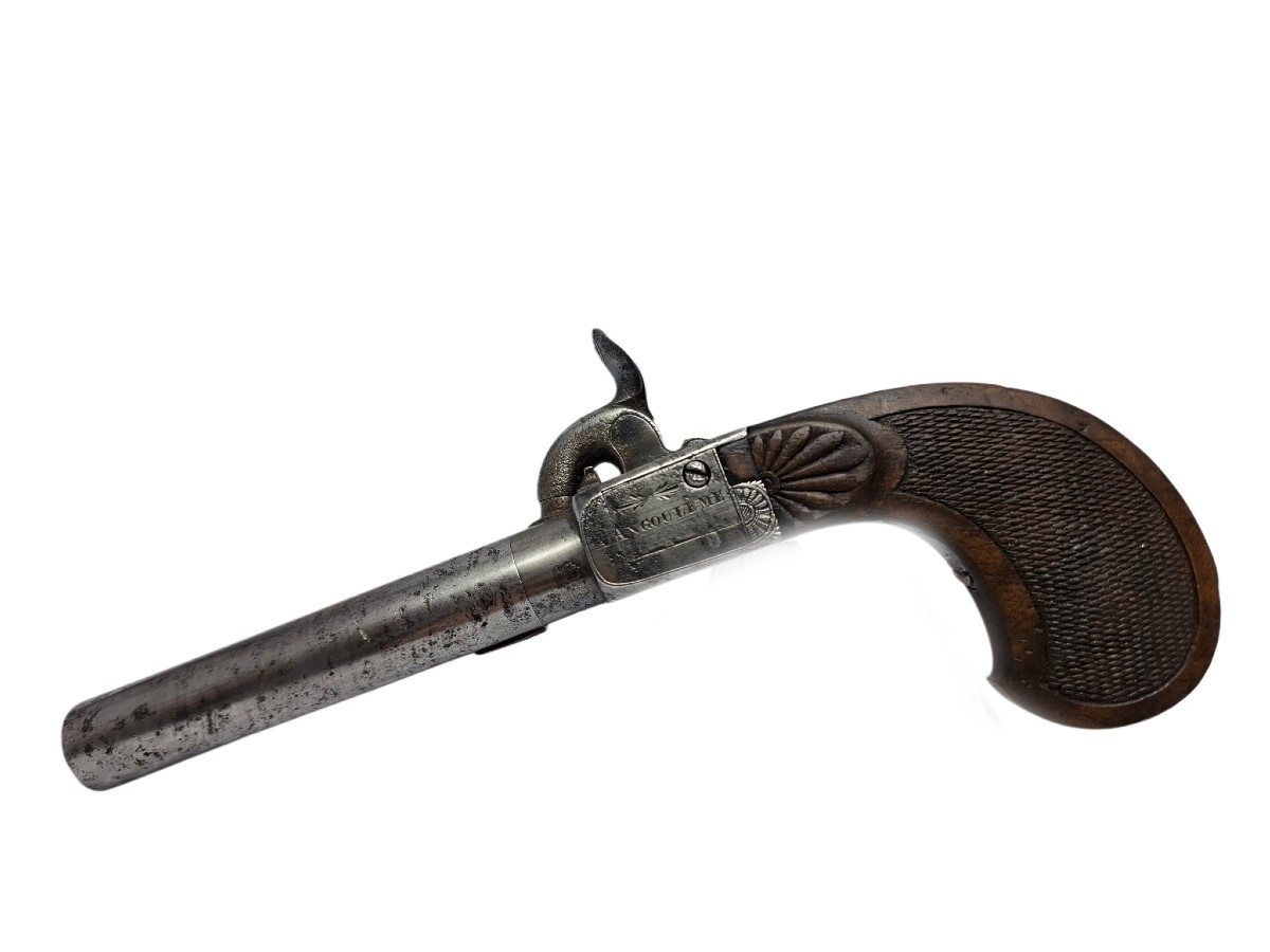 Pistolet De Poche à Percussion De Francotte-photo-1