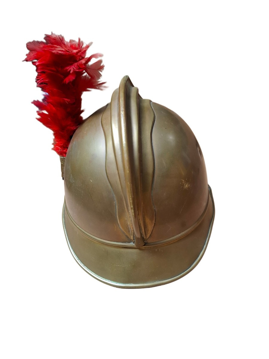 1895 French Firefighter Helmet From Nolay-photo-4