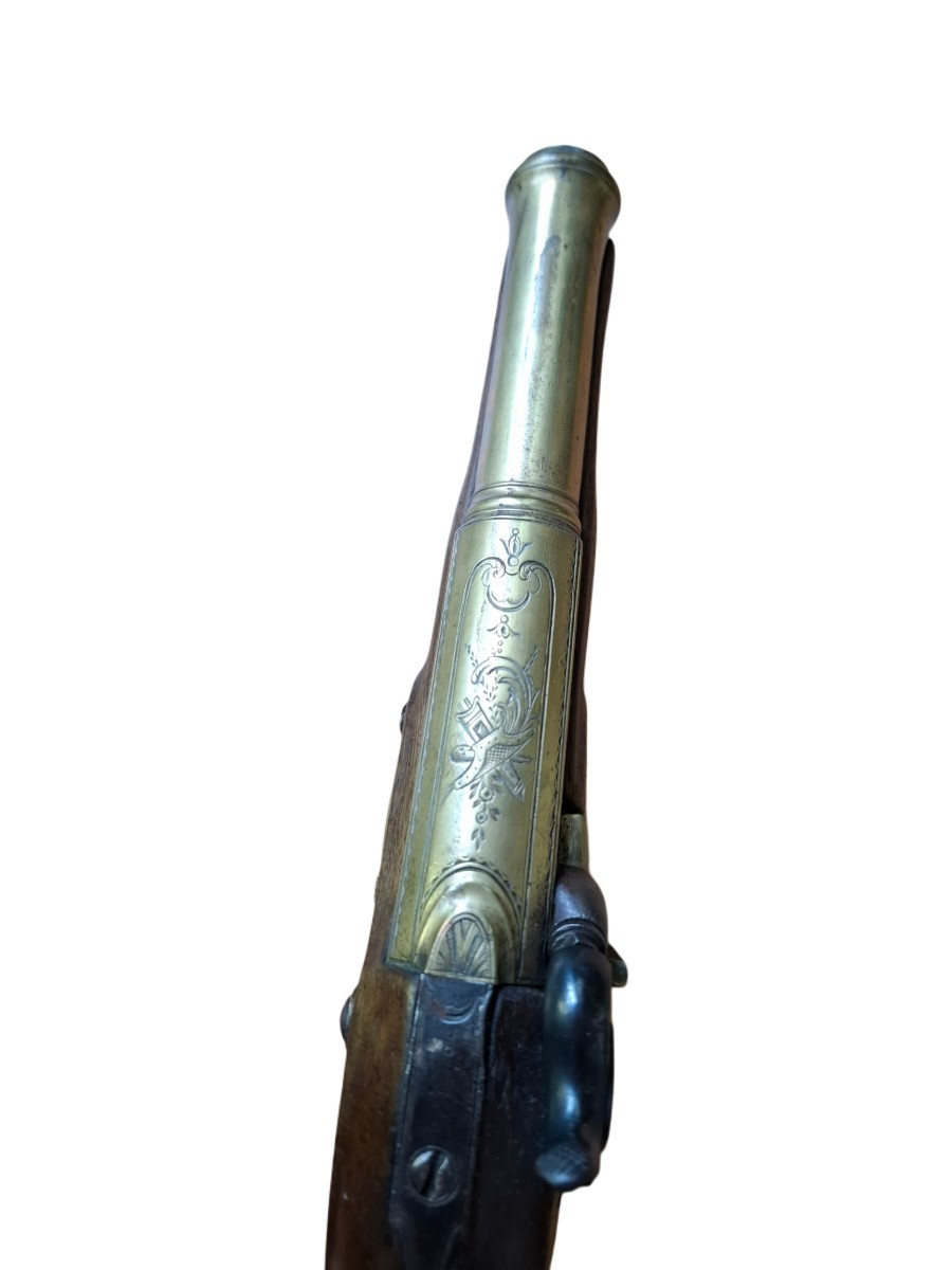 Paire de pistolets à percussion de la marine française, Aubron A Nantes.-photo-4