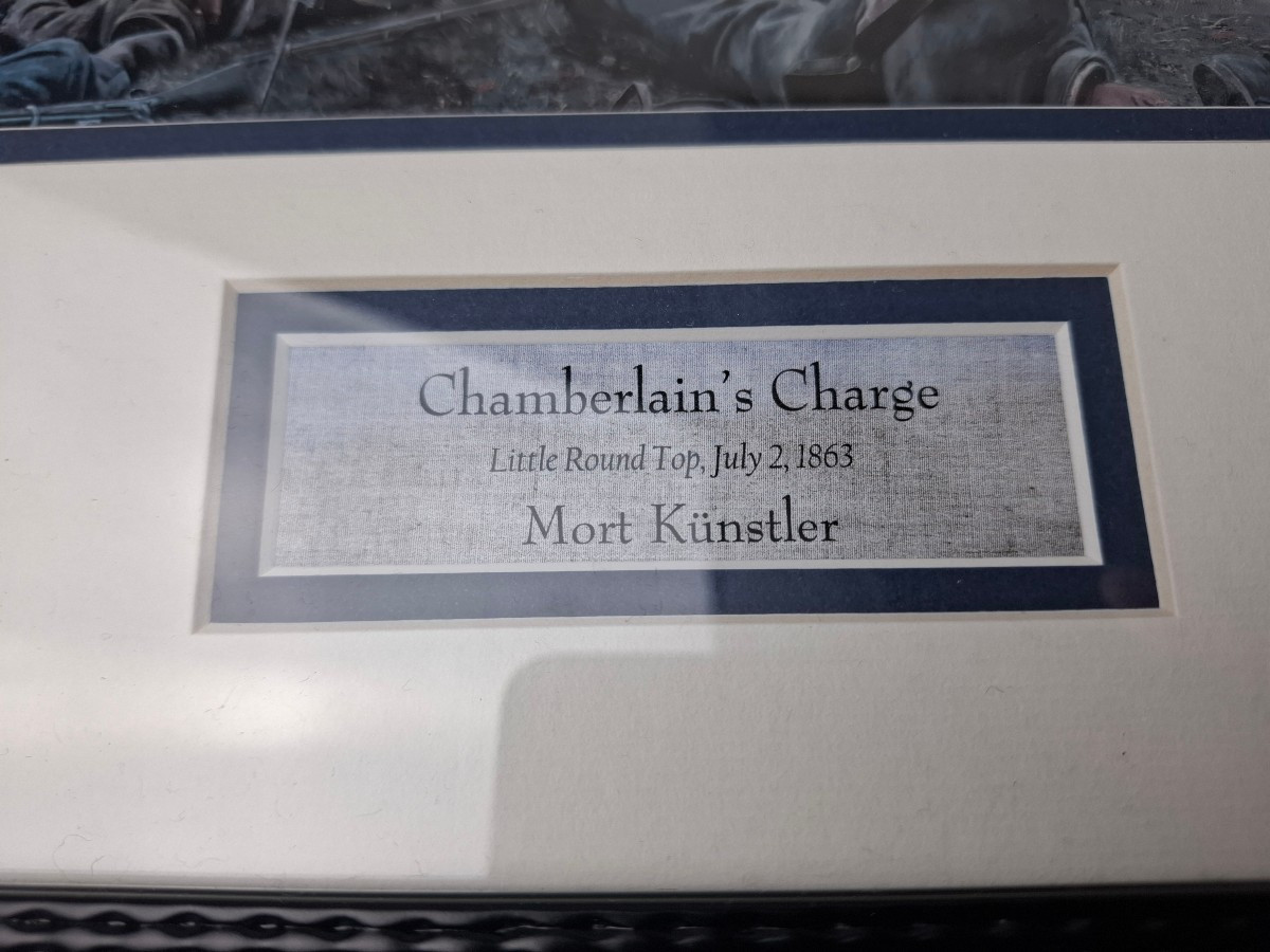 Framed Print Entitled "the Chamberlain's Charge" By The Artist Mort Künstler.-photo-2