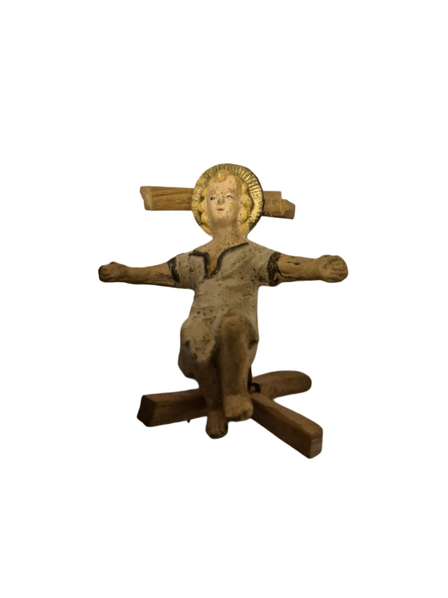 Figurines traditionnelles de crèche représentant la naissance de Jésus, made in Italy-photo-2