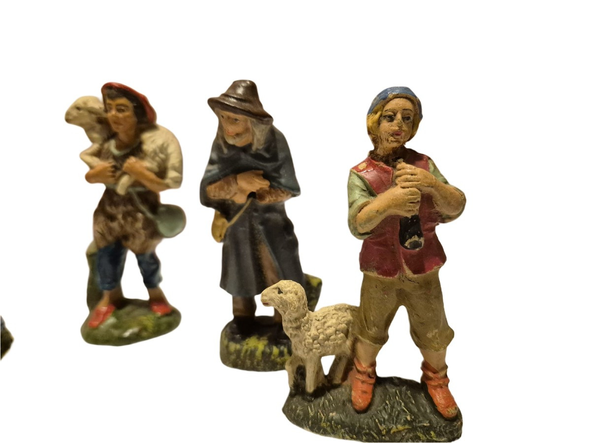 Figurines traditionnelles de crèche représentant la naissance de Jésus, made in Italy-photo-3