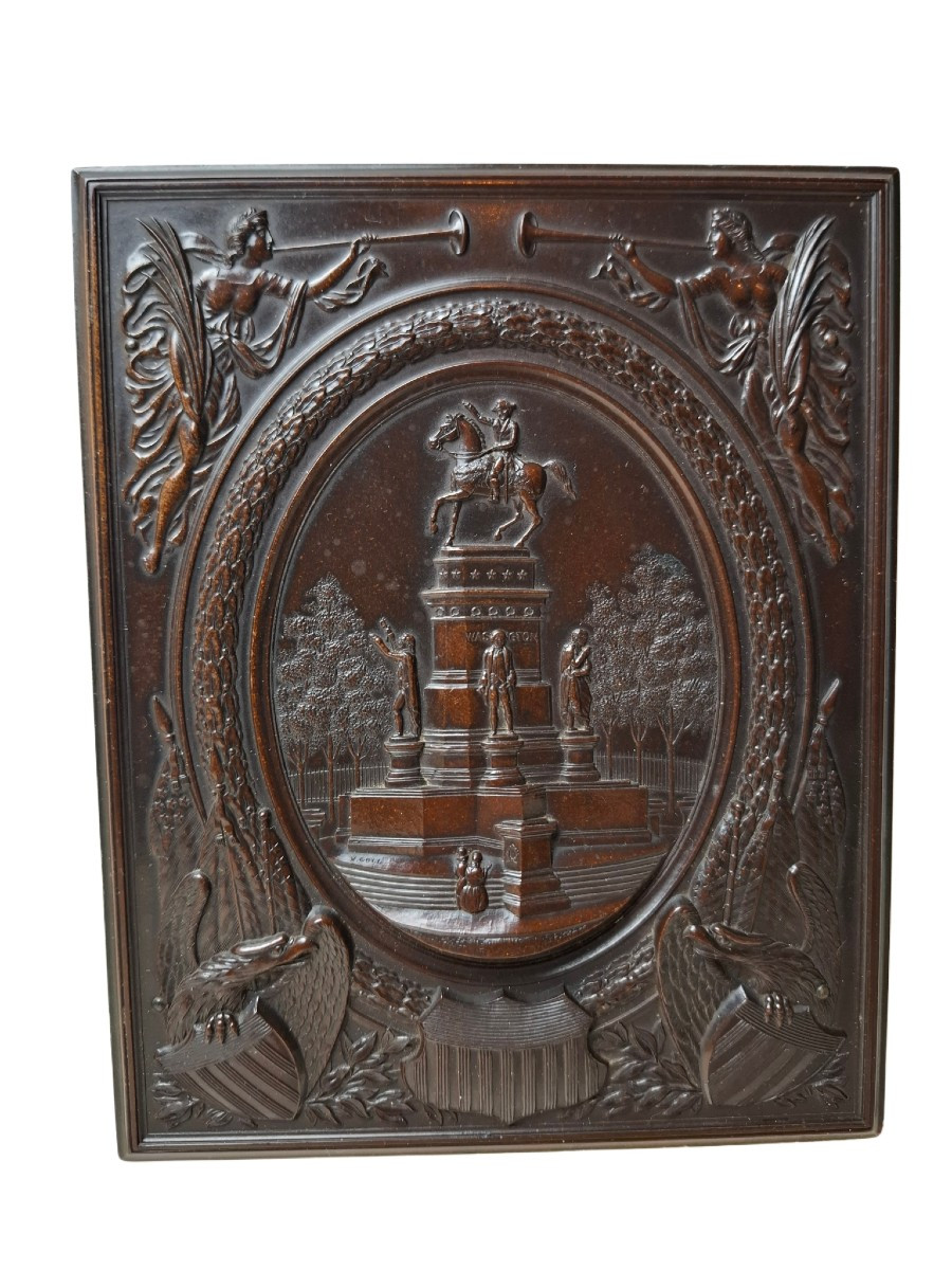 Une photographie ambrotype d'union richement décorée