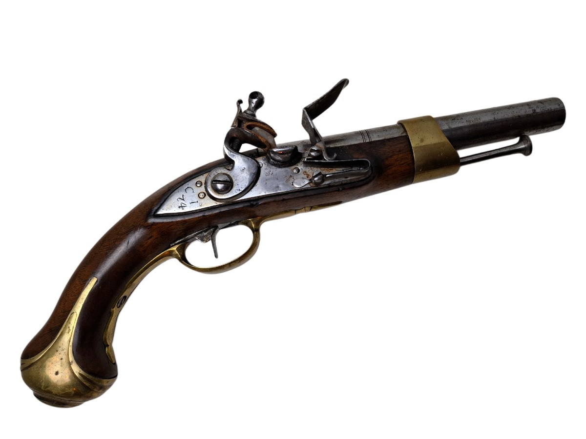 French Napoleonic Model An IX Flintlock Cavalry Pistol With An XIII