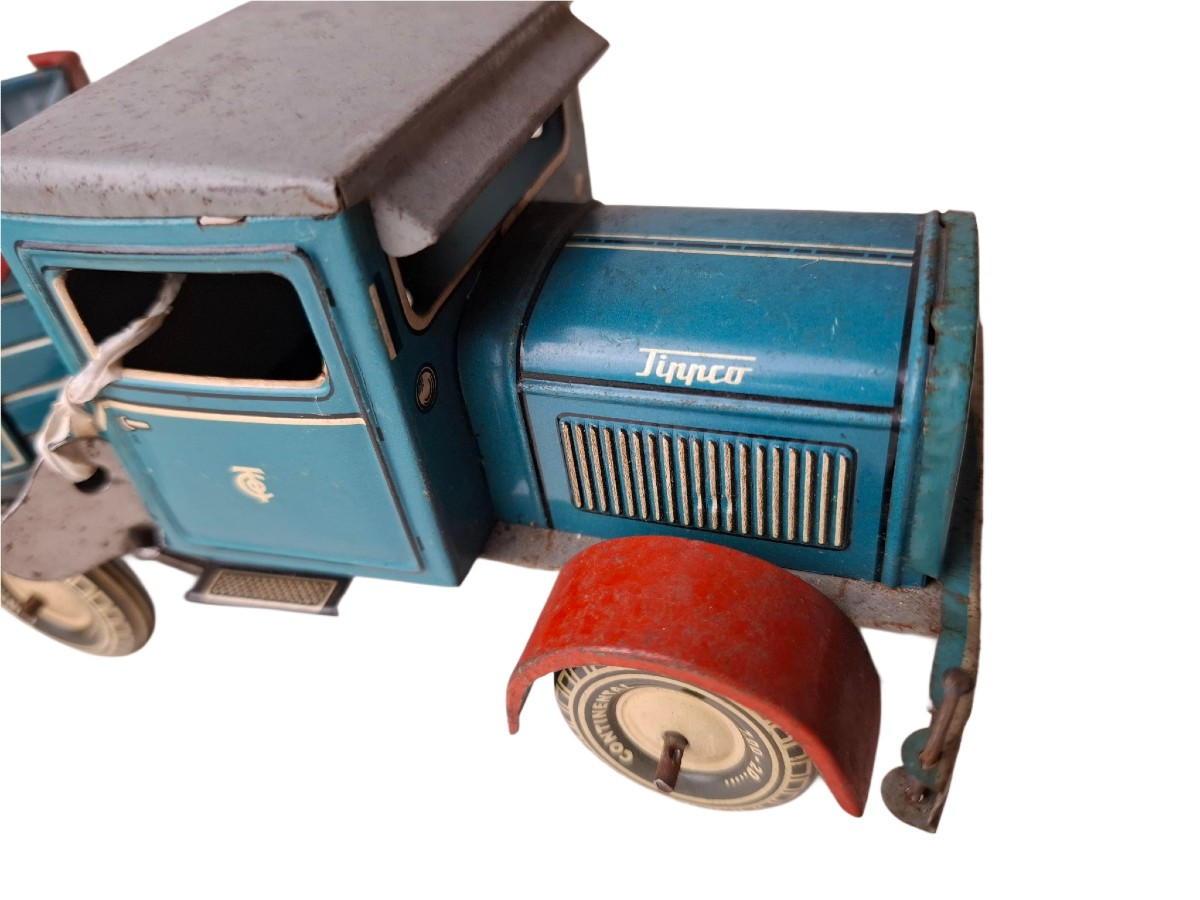 Camion-remorque mécanique en tôle lithographiée TIPPCO (1950) -photo-2