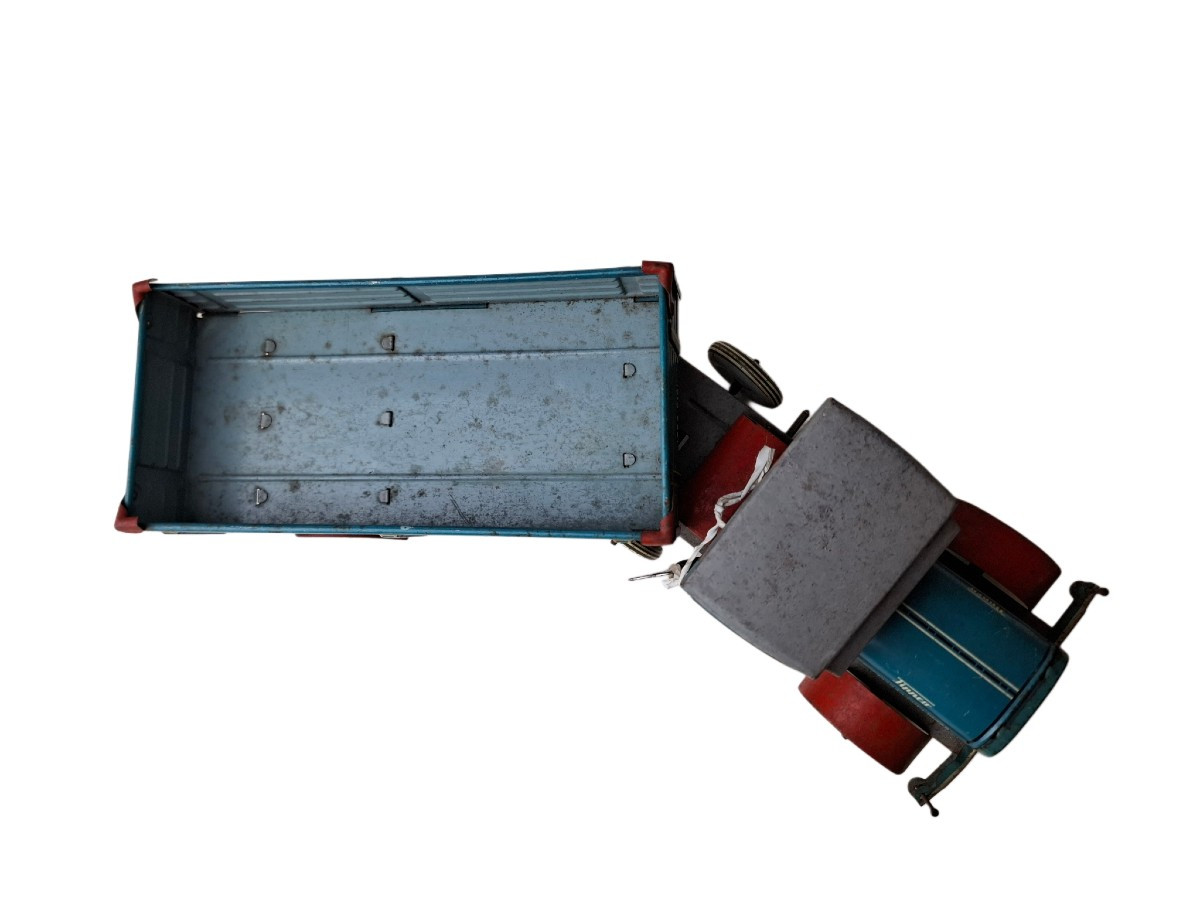 Camion-remorque mécanique en tôle lithographiée TIPPCO (1950) -photo-3