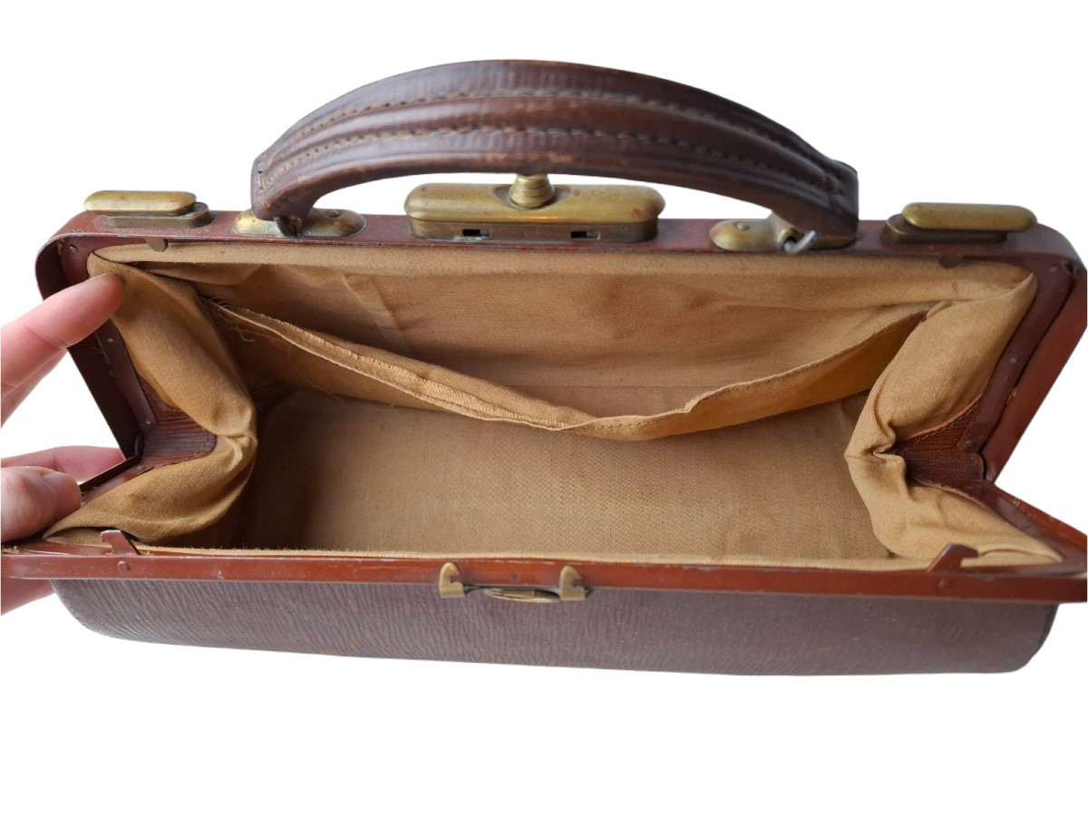 sac de médecin en cuir, également connu sous le nom de sac Gladstone-photo-2