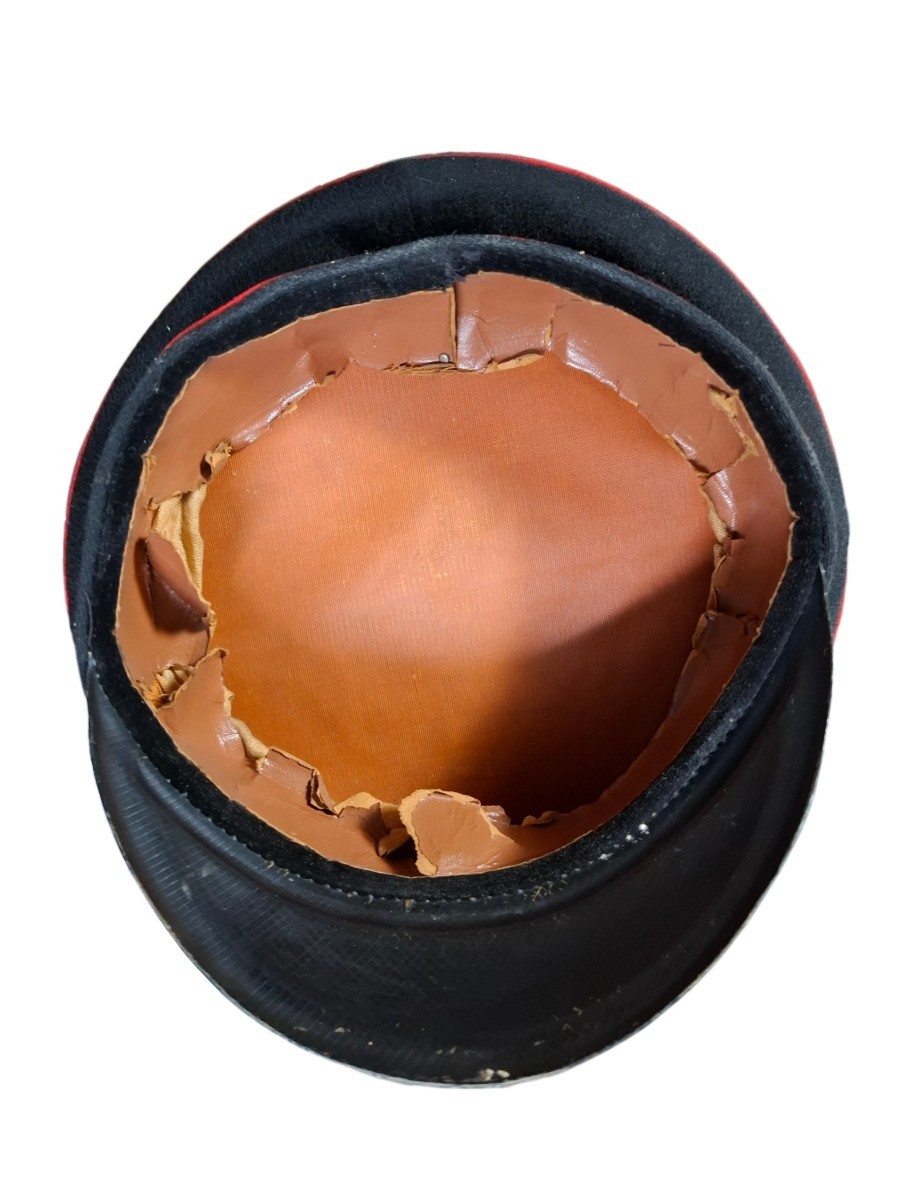 Casquette à visière prussienne pour officier d'artillerie-photo-2