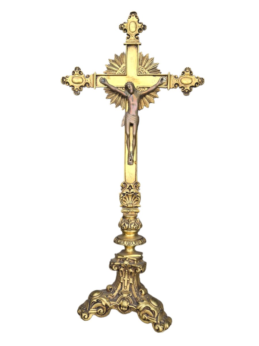 Baroque-style Altar Crucifix