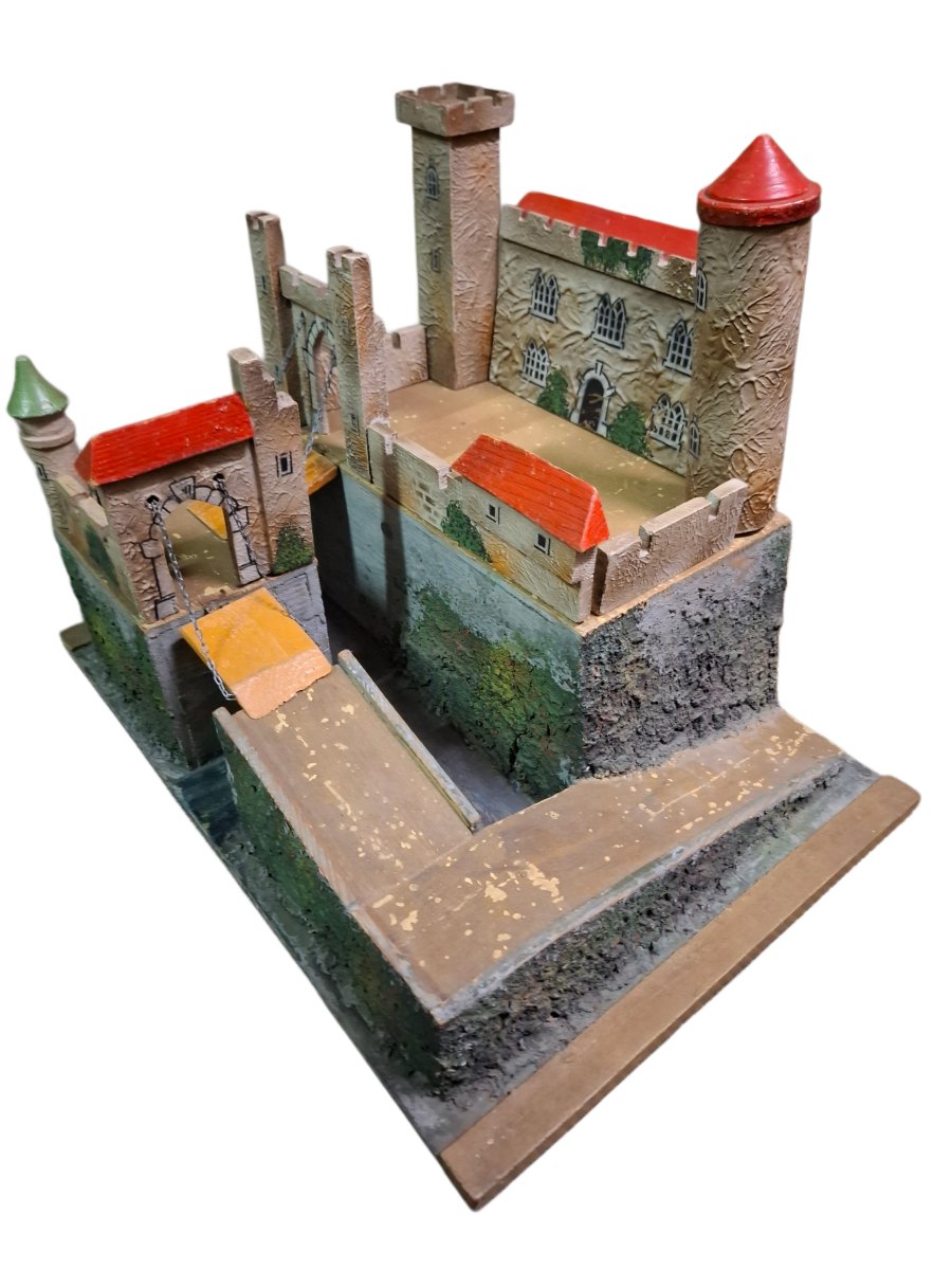 Miniature Wooden Castle (ritterburg) In German Style (elastolin)
