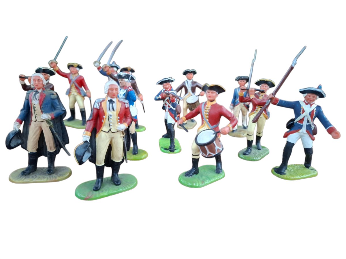 13 Preiser Elastolin Plastic Figures (prussian Collection, 70 Mm)-photo-2