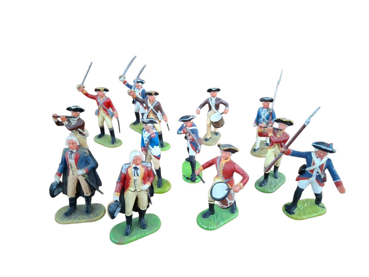 13 Preiser Elastolin Plastic Figures (prussian Collection, 70 Mm)