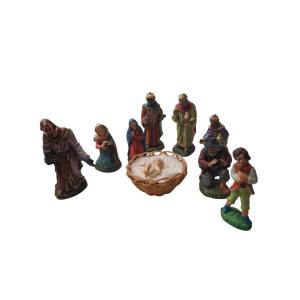 Nativity Scene With Jesus And Mary, A Shepherd, The Three Wise Men, Etc. Created By Marolin