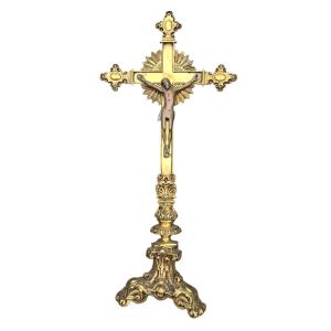 Baroque-style Altar Crucifix