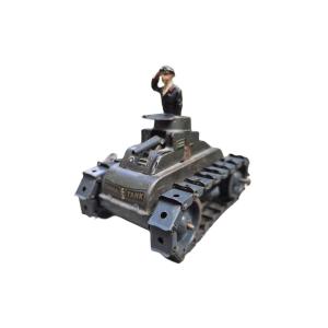 Wind-up Tin Tank From The German Toy Manufacturer Gama, From The 1930s