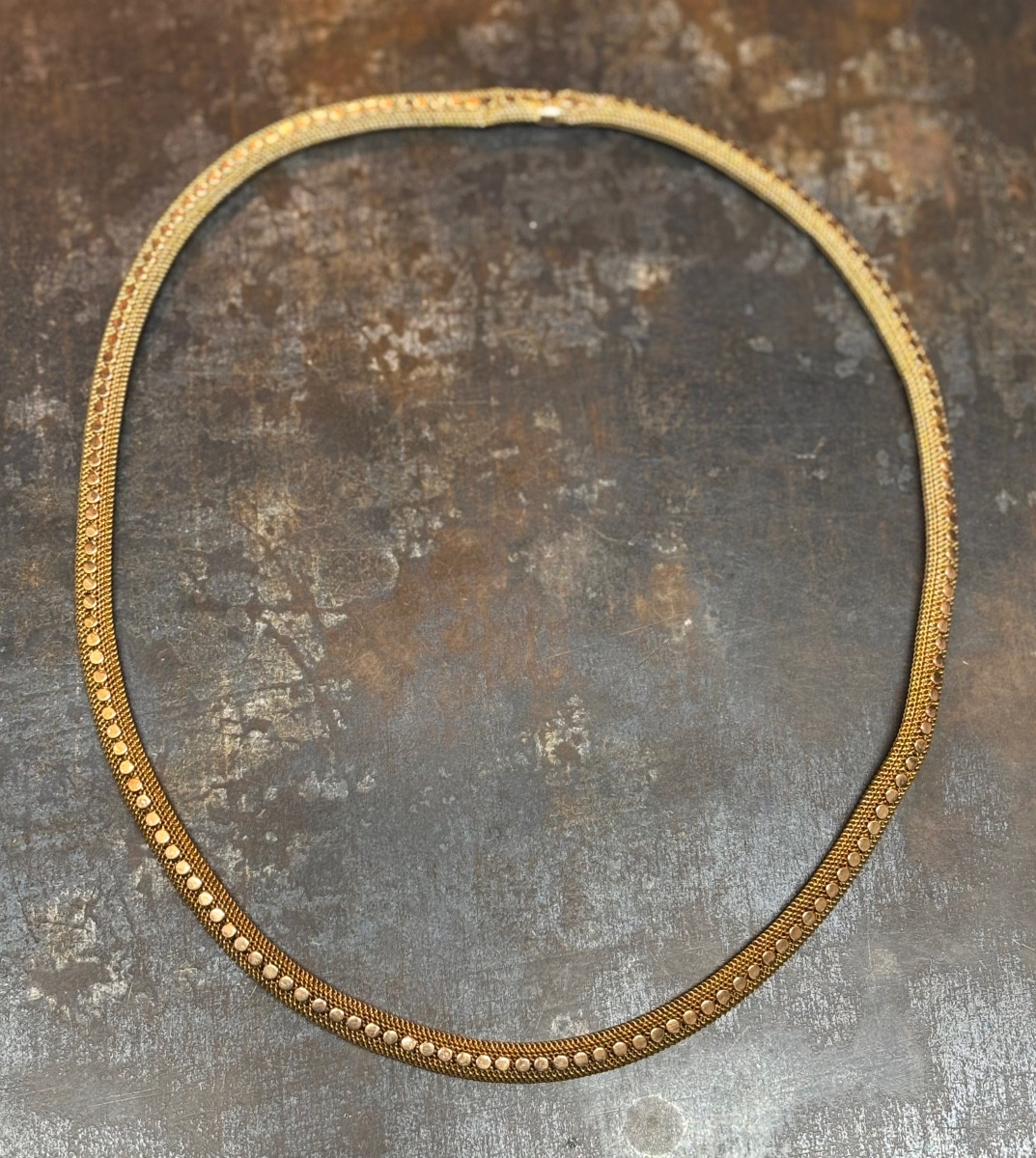 Collier or en maille souple-photo-2
