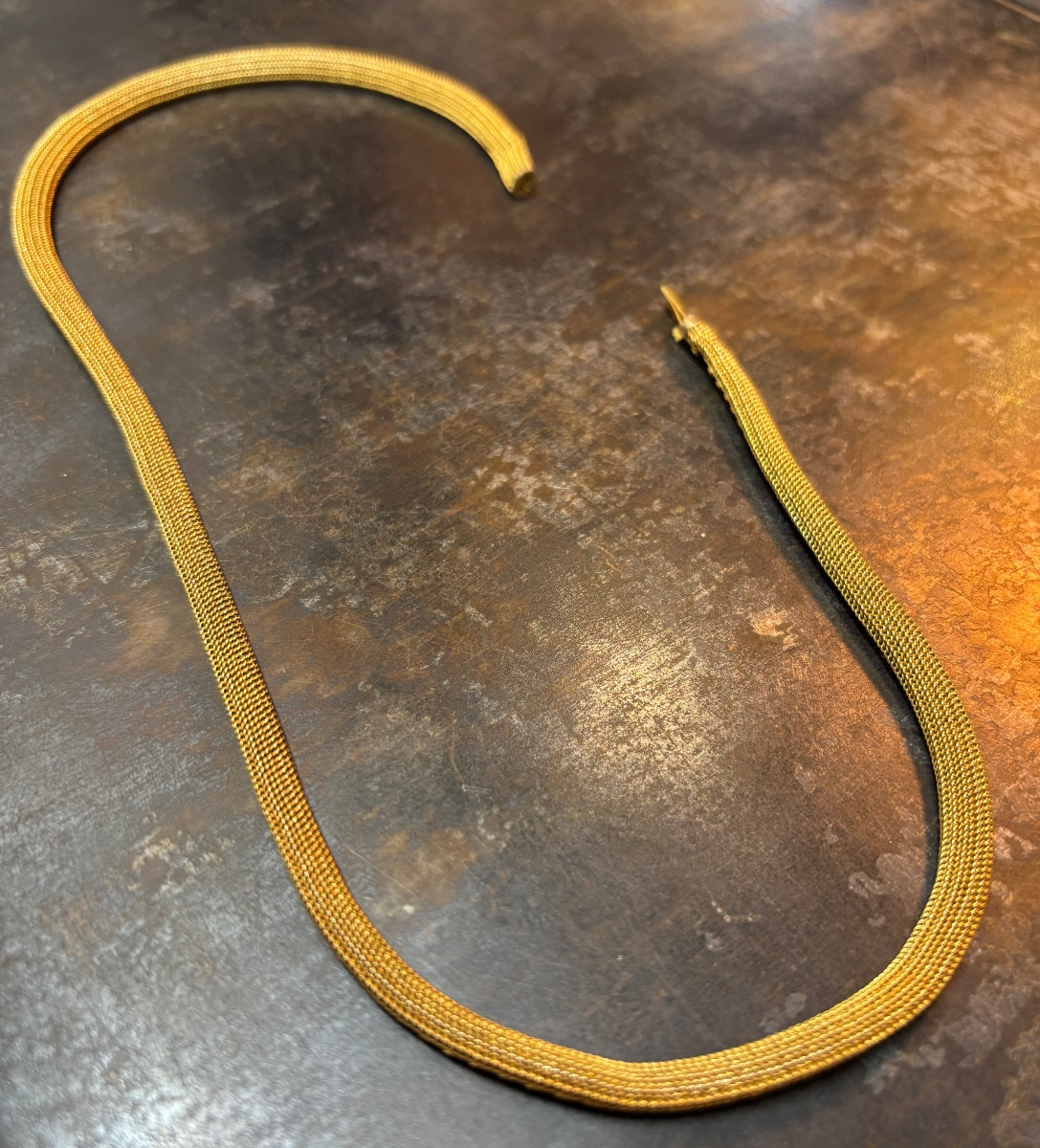 Collier or en maille souple-photo-4