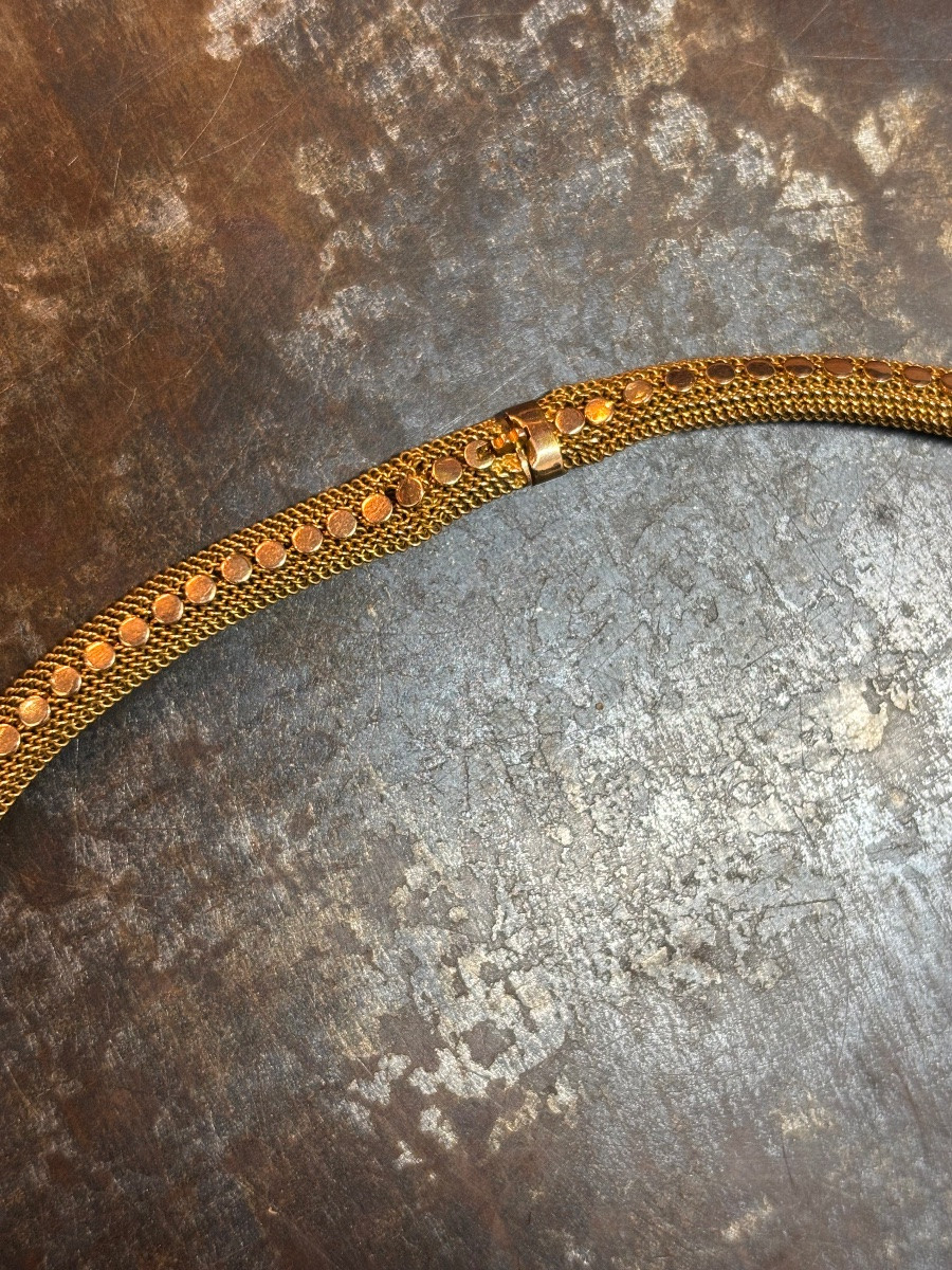 Collier or en maille souple-photo-1